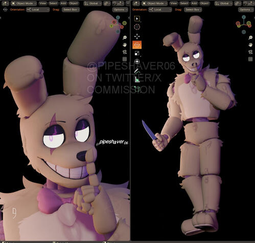 five nights at freddy's AU springtrap commission