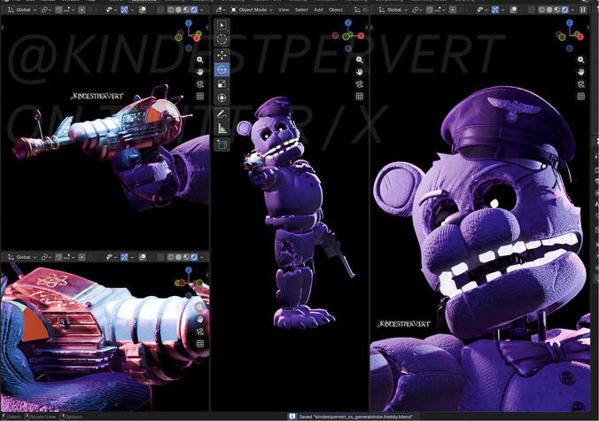 personal shadow freddy retexture of @novabandit's (twitter) shadow freddy model